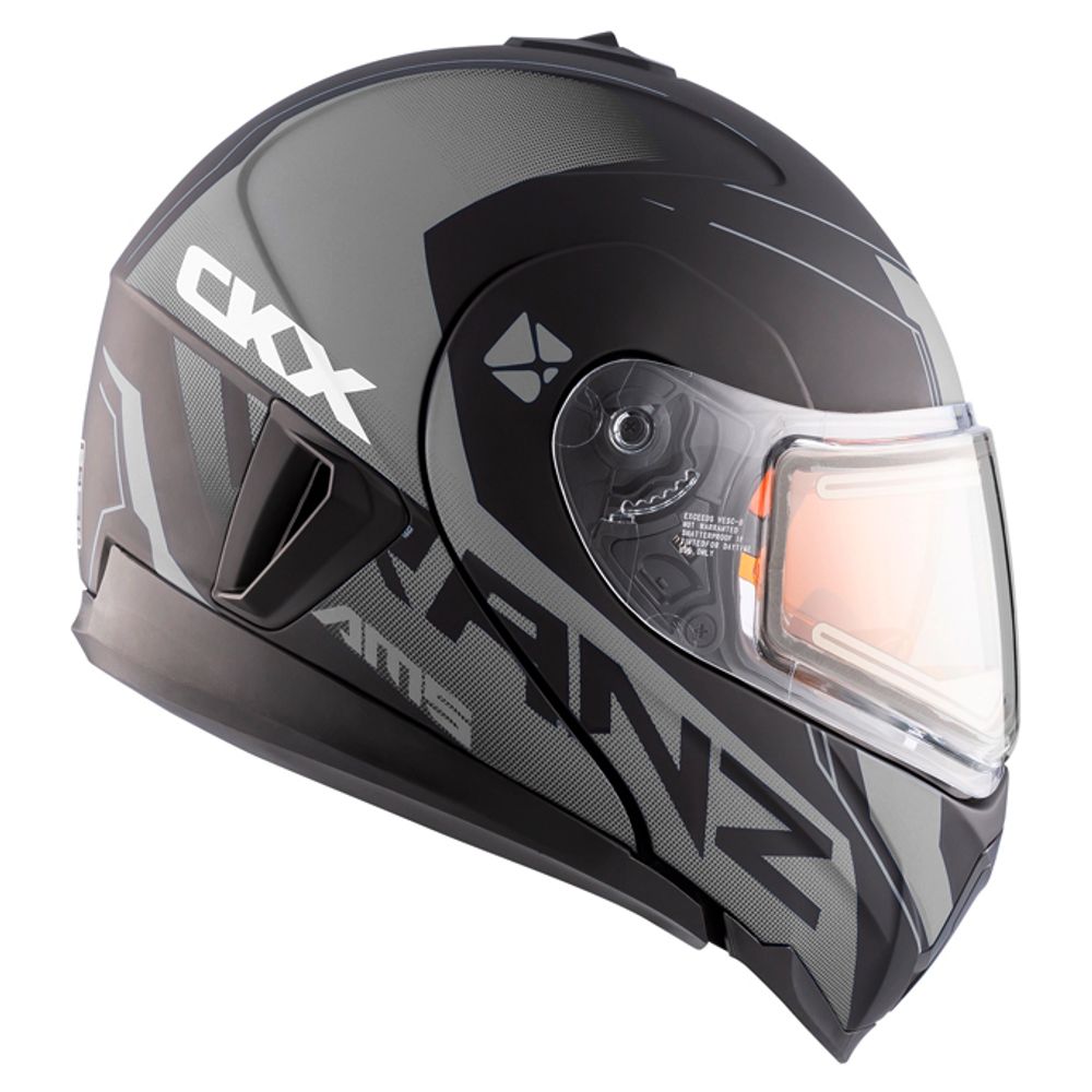 Шлем CKX TRANZ 1,5 Ams DL+EDL Caliber Matt grey S