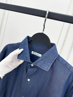 Рубашка Loro Piana синяя
