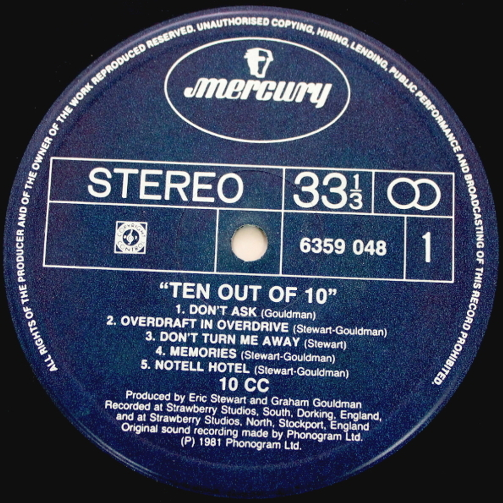 10cc / Ten Out Of 10 (LP)
