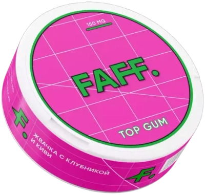 FAFF TOP GUM (150 МГ) - ЖВАЧКА, КЛУБНИКА, КИВИ