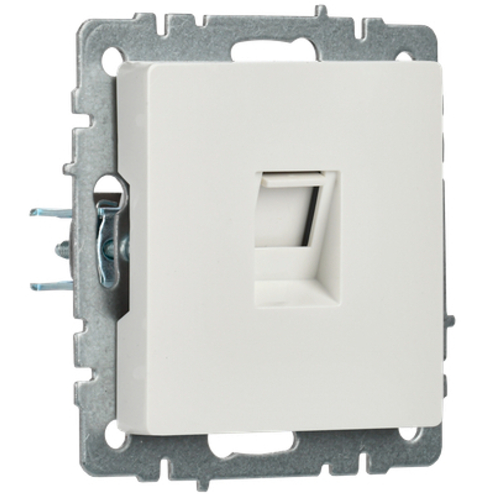 BRITE Розетка компьютерная RJ45 кат.5E РК10-БрБ белый IEK