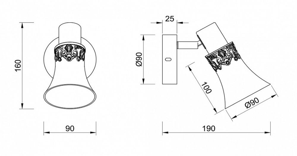 Спот Freya Susana FR7002WL-01WG