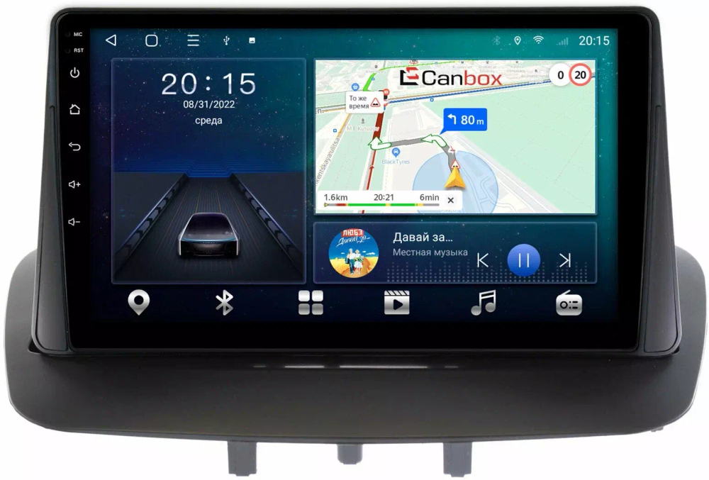 Магнитола для Renault Fluence/ Megane 2009-2017 - CanBox 9215 Android 10, 8-ядер, SIM-слот