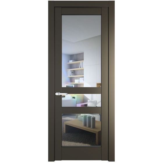 Межкомнатная дверь эмаль Profil Doors 4.5.2PD перламутр бронза стекло прозрачное