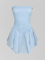 Комбинезон KK 5852 однотонный с пышной юбкой и широкой резинкой