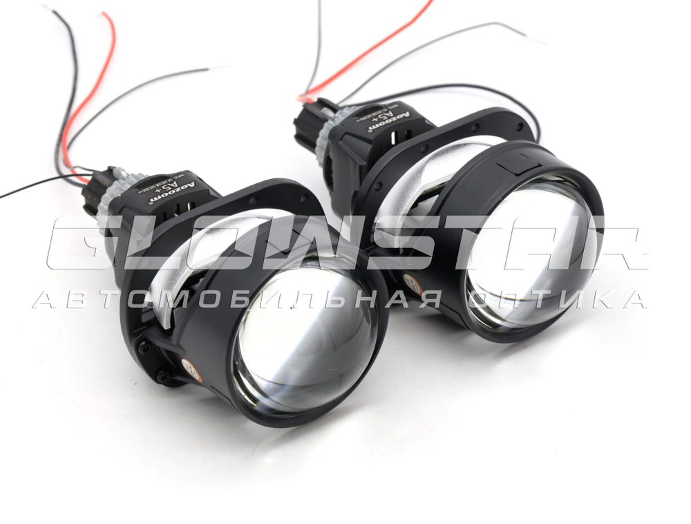 Билед модули Aozoom A5+ 2025 2.5 дюйма, 2 чипа, 5500K, 12V, 59W/52W, съемное гаечное крепление (комплект, 2шт)