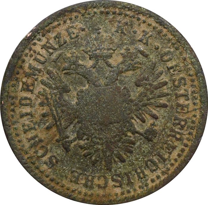 1 крейцер 1851 Австрия VF