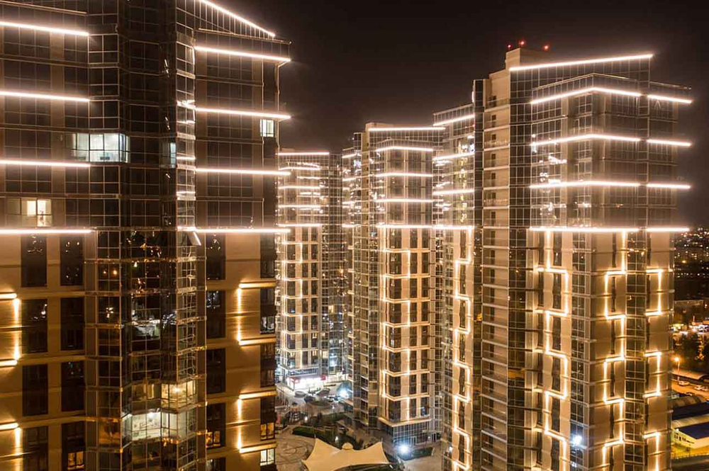 Каскад архитектурного освещения жилищного комплекса, цена от