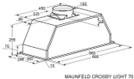 Кухонная вытяжка MAUNFELD Crosby Light 70 нержавеющая сталь