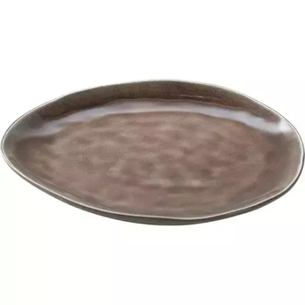 Тарелка «Пьюр» овальная керамика ,L=20,B=17см коричнев