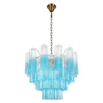 Подвесная люстра 10*Е14 10580/600 Clear blue синий градиент Murano LOFT IT