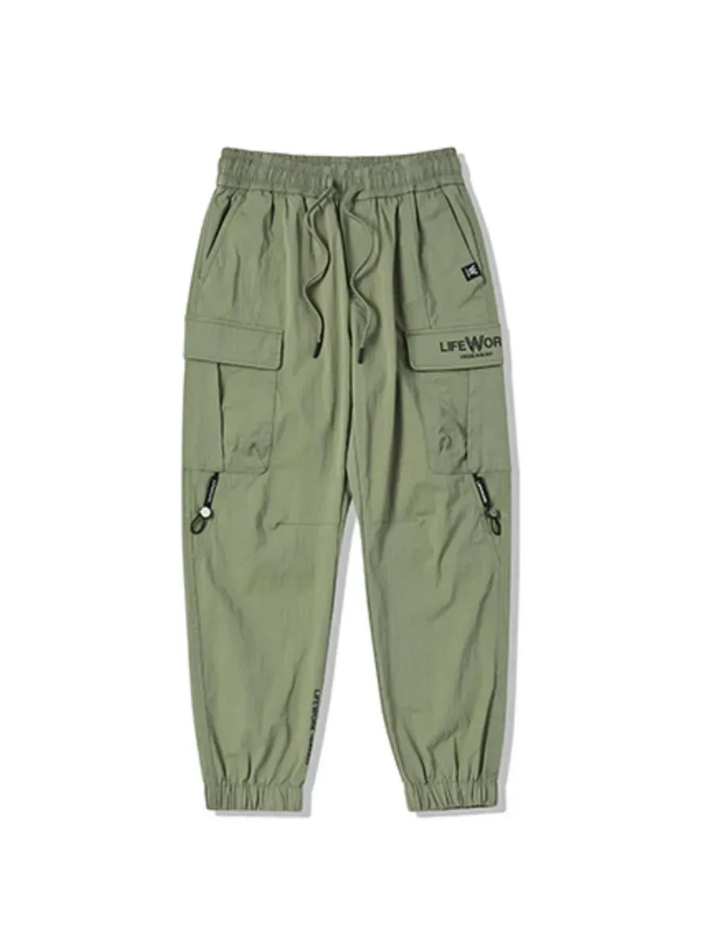 Брюки-джоггеры в стиле карго с молниями на карманах
