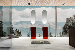 Раковина Abber Kristall 45 AT2701Rubin-H Красная