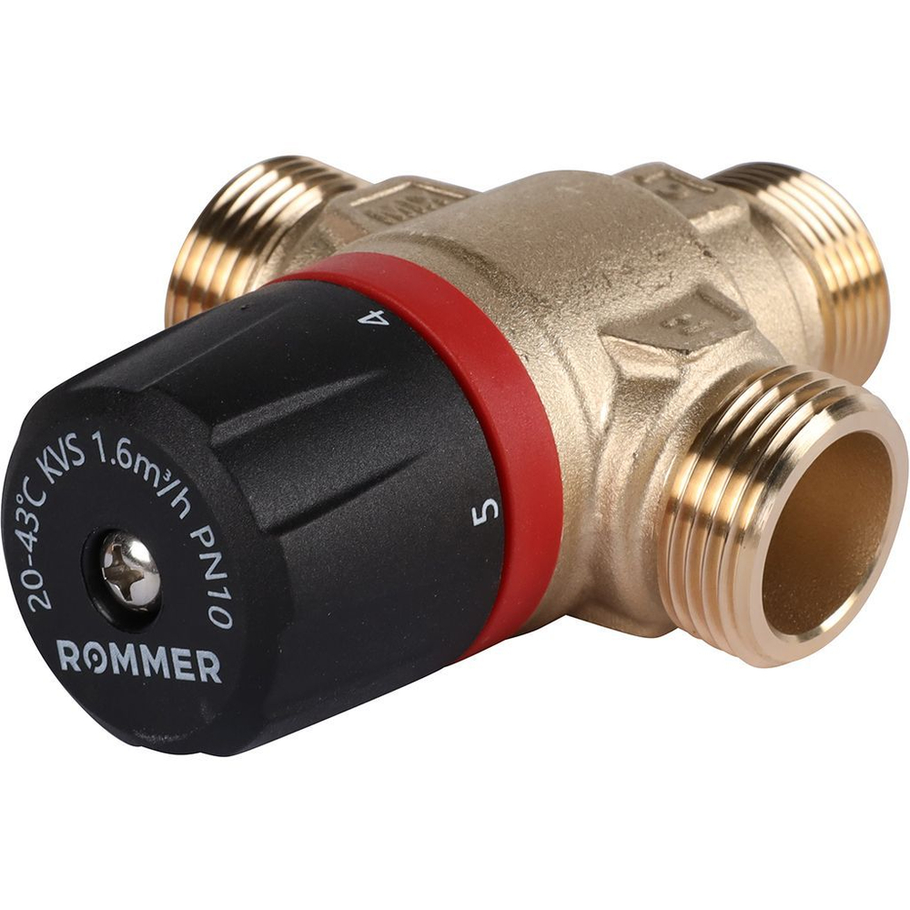 Термостатический клапан ROMMER 3/4 НР 20-43 KV1.6 (RVM-0121-164320)