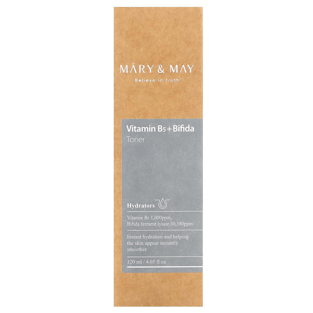 Mary & May, Витамин B5 + Bifida, тоник, 120 мл (4,05 жидк. унц.)