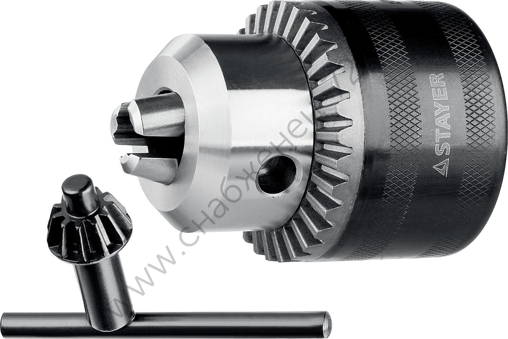 Патрон ударный STAYER ″PROFESSIONAL″ ключевой для дрели, 10 мм, с ключом в комплекте, посадочная резьба 1/2″, Д 0,8-10мм