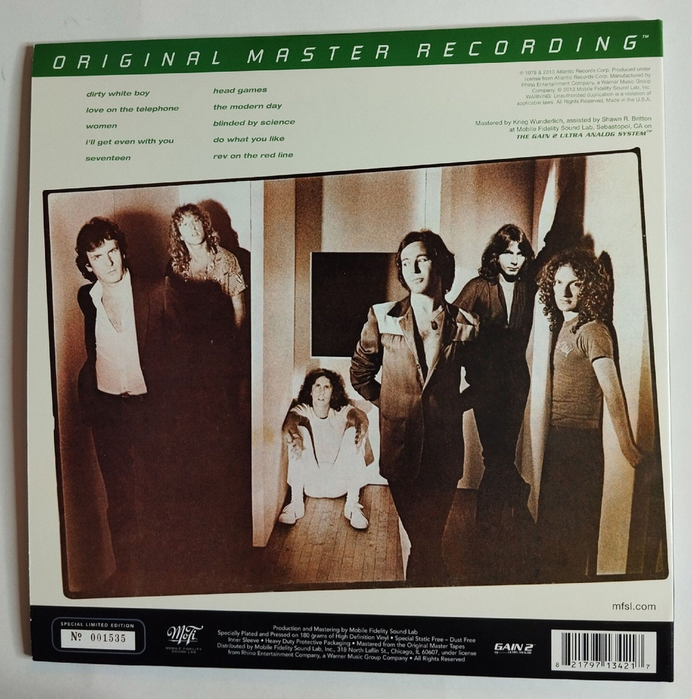Винтажная виниловая пластинка LP Foreigner Head Games (USA 2013) (Original Master Recording)