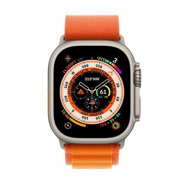 Apple Watch Ultra GPS + Cellular, 49 мм, корпус из титана, ремешок Alpine оранжевого цвета, размер M