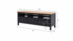 Тумба под ТВ - аналог IKEA HEMNES / ХЕМНЭС/ ХЕМНЕС / КЫМОР / ИКЕА 148х57х47 см, черный/светло-коричневый