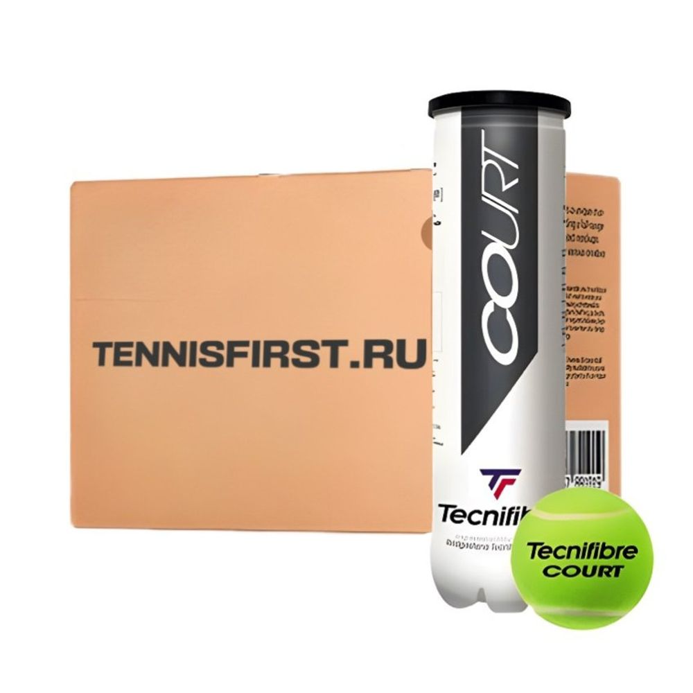 Мячи для тенниса для всех покрытий TECNIFIBRE COURT (18x4)