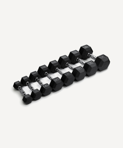 Гантель гексагональная DB-301 10 кг, обрезиненная, черный