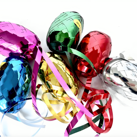 Лента упаковочная металлизированная, набор из 6 шт, 0,5 см х 10 м