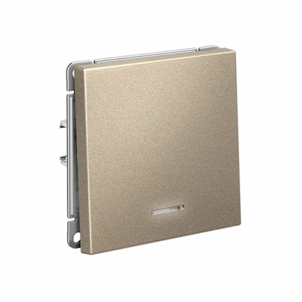 ARTGALLERY 1-клавишный ВЫКЛЮЧАТЕЛЬ с подсветкой, сх.1а, 10АХ, механизм, ШАМПАНЬ