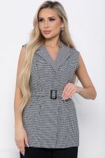 Жилет Амстердам (черно-белый) Б12064 LT Collection