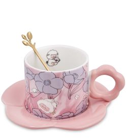 MUG-422/3 Чайная пара «Пушистик в цветах»