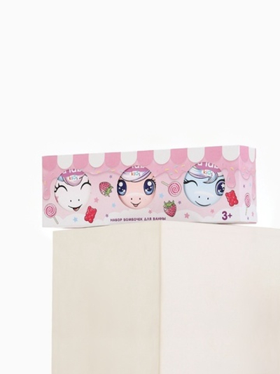 Бомбочки для ванны детские «Единороги», набор 3 штуки ×100 г