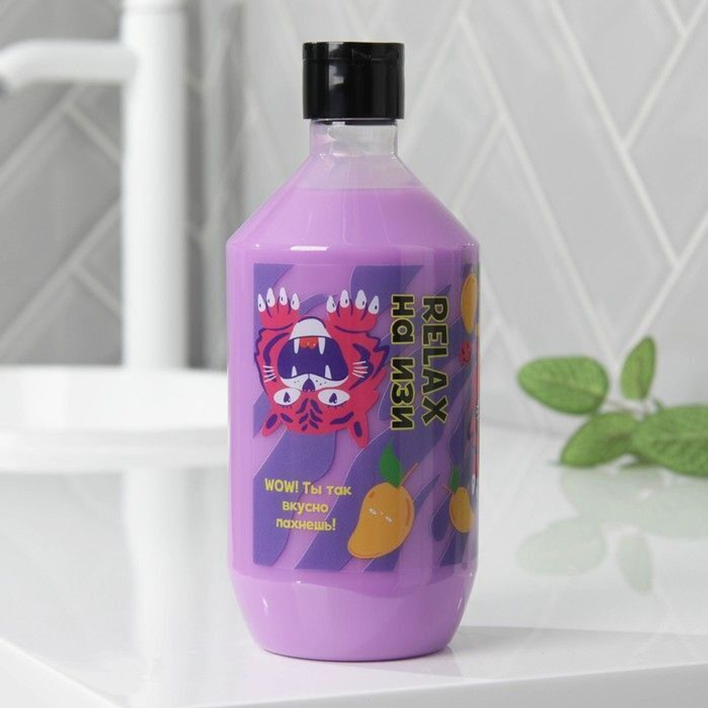 Бодрящий гель для душа «Манго тигра» с ароматом манго - 600 мл.