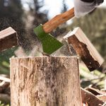 Топор кованный, в сборе, 1200/1550 г, деревянное топорище, 500 мм, Б3 Сибртех, 21612