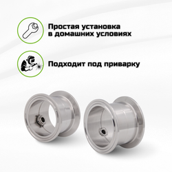 Ниппель из 304 нержавеющей стали для термометра с диаметром щупа 2-4,2 мм / 2 шт