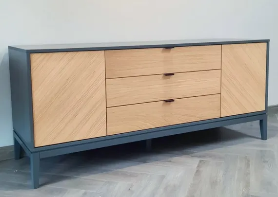 Тумба Fjord 2 двери 3 ящика (темно-серый)