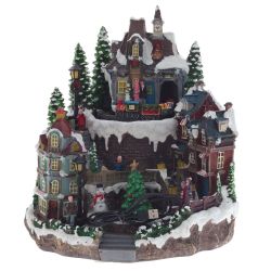 GAEM Фигурка декоративная "Рождество" (4 мелодии, подсвет, движ, 3xAA н/п, +USB), L29 W27 H30 см