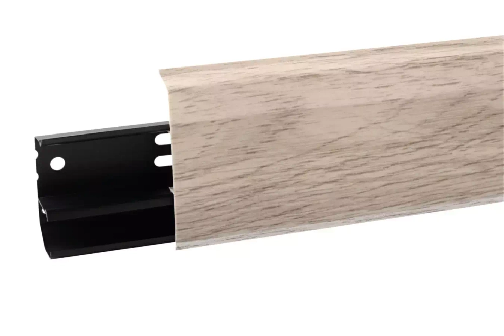 Плинтус ПВХ Aberhof ABF-70 7013 Ясень Северный 70x26х2500 мм