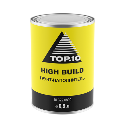 Грунт-наполнитель TOP.10 HIGH BUILD чёрный (0.8 л)