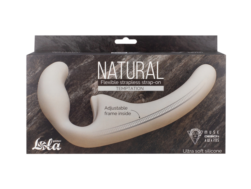 Гнущийся безремневой страпон Natural Temptation Biege 5011-01lola