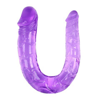 Двухсторонний фиолетовый фаллоимитатор 29,8см Bior Toys Erowoman-Eroman Twin Head Double Dong EE-10013-5