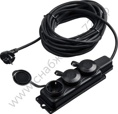 ЗУБР КГ 325-Ш2 КГ 3х2.5 IP44, 10м 3гн. 4000ВтСиловой удлинительПрофессионал, (55024-10)