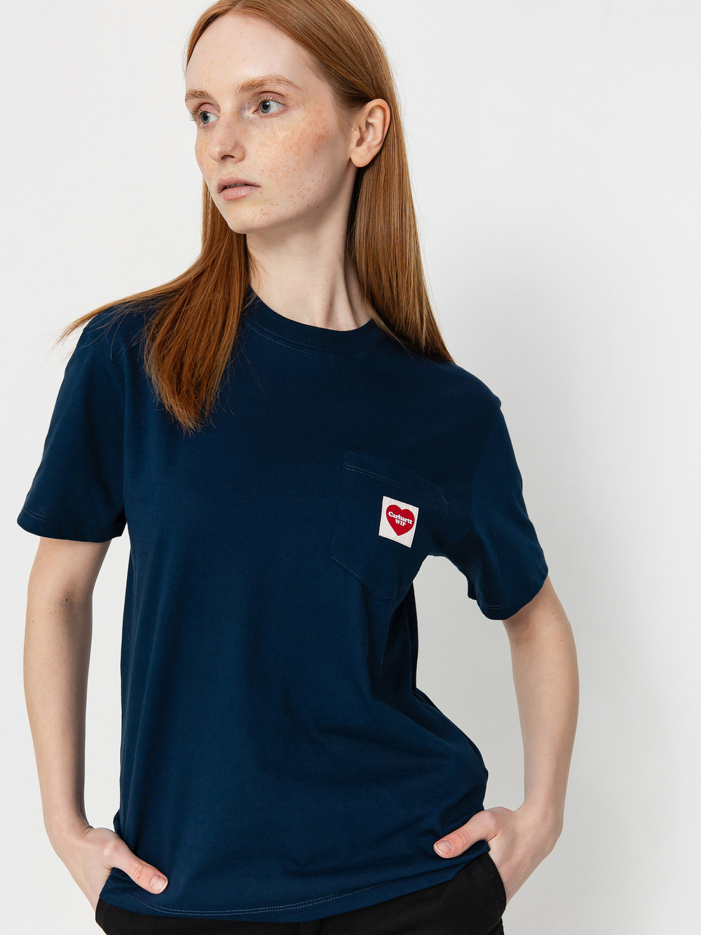 Футболка Carhartt WIP Pocket Heart синяя