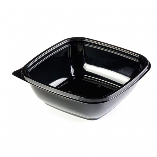 Контейнер ЮПК-1616 625мл. 160*160*53,5мм. (Юпласт) чёрный 450шт/кор РЕТ, кондитерка, салаты