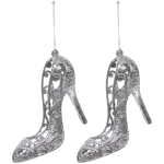 Подвеска «Туфли» 10 см (набор 2 шт), серебро