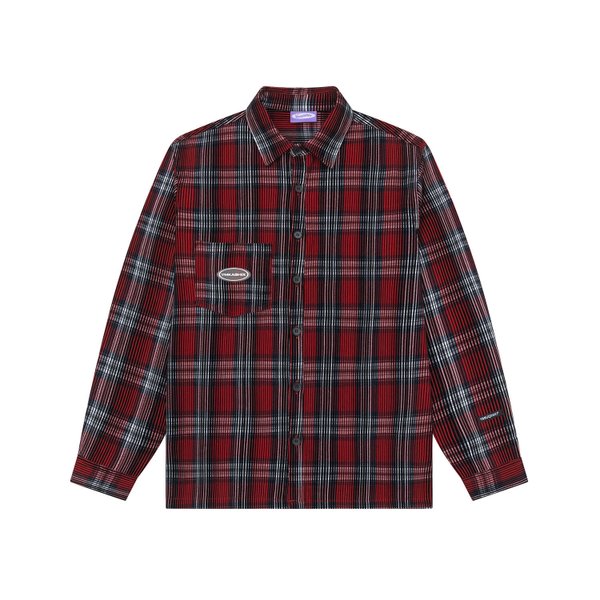 Рубашка Ymkashix Velvet Button Tartan
