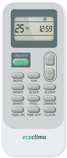 Настенная сплит-система Ecoclima ECW/I-HE12/AA-4R2 + EC/I-HE12/A-4R2, белый