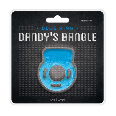 Голубое эрекционное виброкольцо VIBRATING COCK RING WHATSUP! (Цвет: голубой)