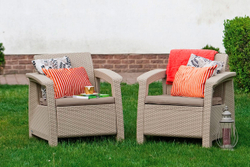 Комплект мебели Corfu Russia duo (2 кресла), капучино