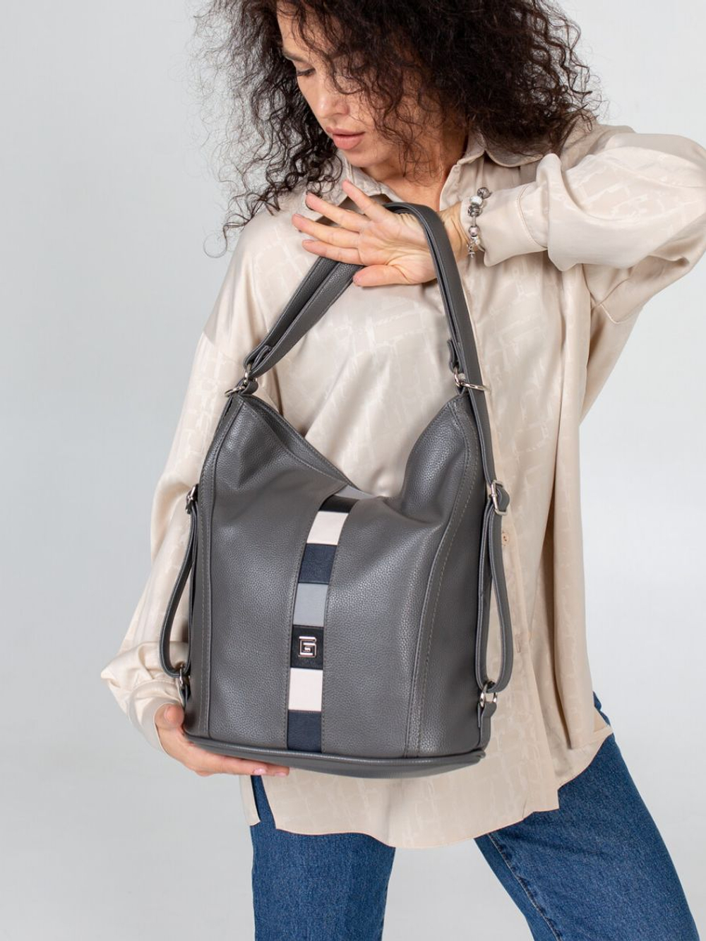 GERA Сумка-рюкзак женская через плечо, трансформер