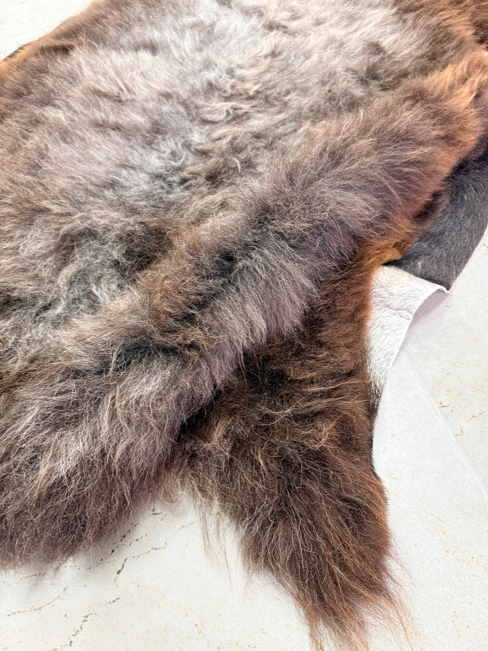 Шкура коврик меховой прикроватный овчина, 120х65 см.