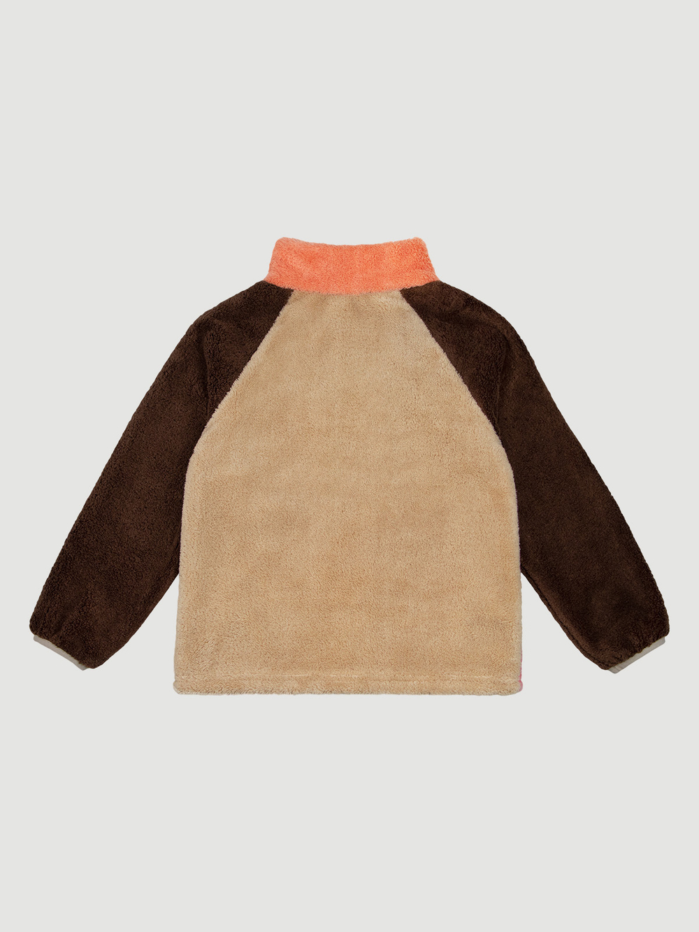 Плюшевая куртка на молнии Mjölk Color Block Pink